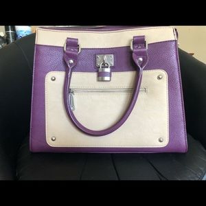 Charming Charlie’s Purple & Brown Tote Purse
